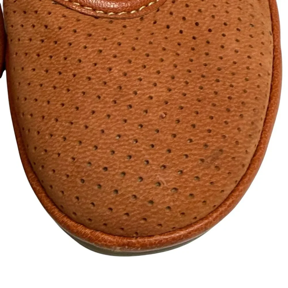Fly London Leather Wedge Shoe Pump Slip On Women Orange 40 US 10